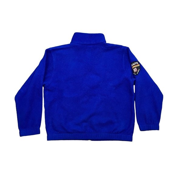 Vintage Chaps Ralph Lauren Men's Sz M / L Spell Out Full Zip Blue Fleece Jacket - Picture 5 of 6